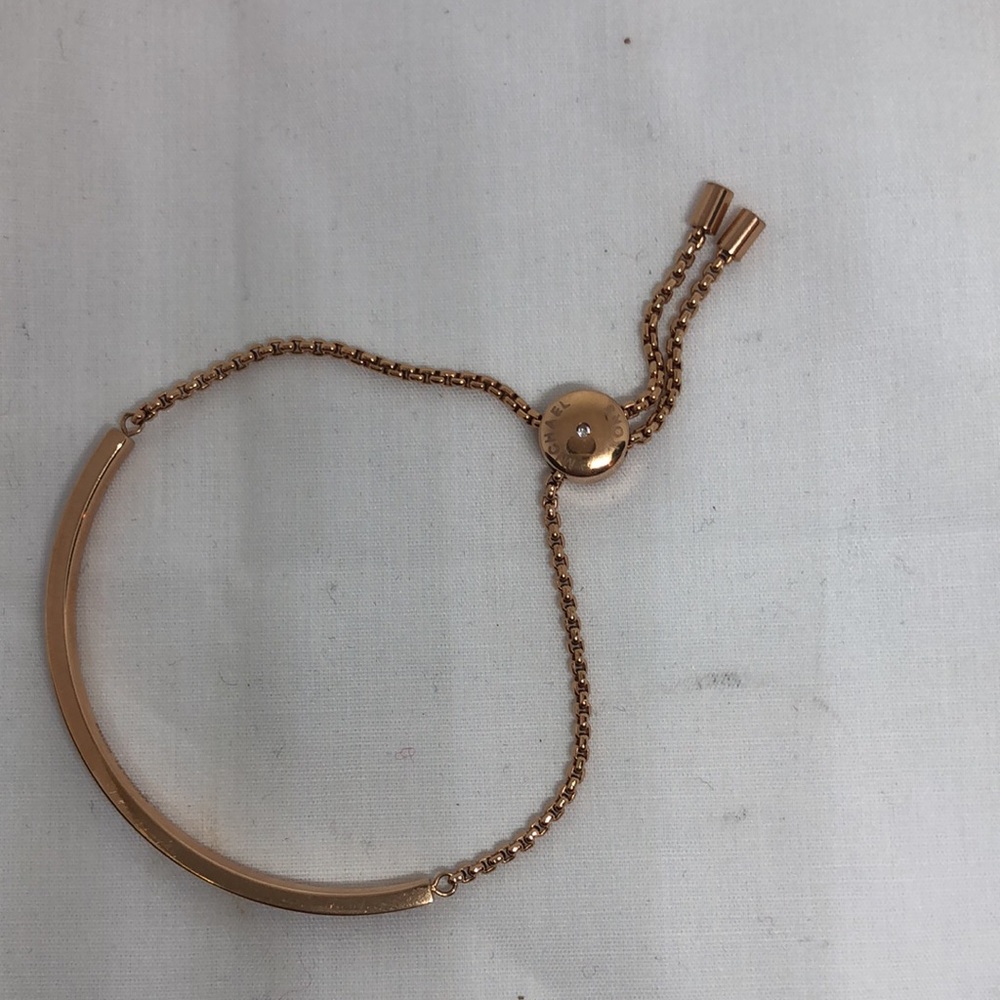 Michael Kors Light purple gold pave slider bracelet - Picture 3 of 4